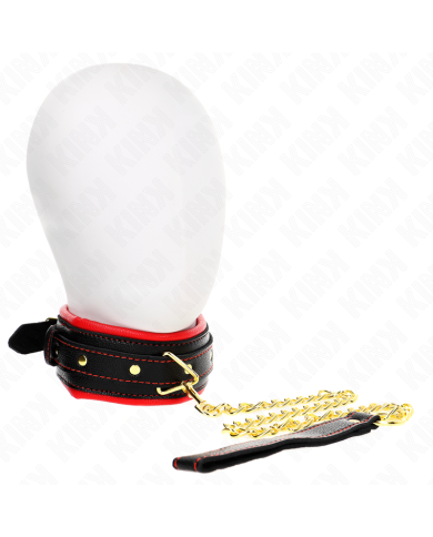 KINK COLLAR CON CORREA ESPONJA IMITACION CUERO MODELO 2 AJUSTABLE 37 54 CM X 3 CM
