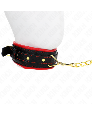 KINK COLLAR CON CORREA ESPONJA IMITACION CUERO MODELO 2 AJUSTABLE 37 54 CM X 3 CM