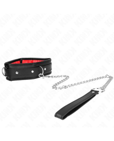 KINK COLLAR CON CORREA ESPONJA IMITACION CUERO MODELO 3 AJUSTABLE 37 54 CM X 3 CM