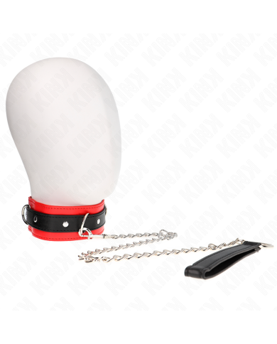 KINK COLLAR CON CORREA 65 CM MODELO BASICO MODELO 3 ROJO 53 X 5 CM