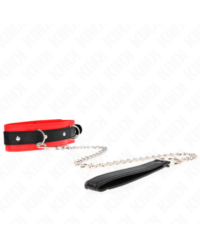 KINK COLLAR CON CORREA 65 CM MODELO BASICO MODELO 3 ROJO 53 X 5 CM