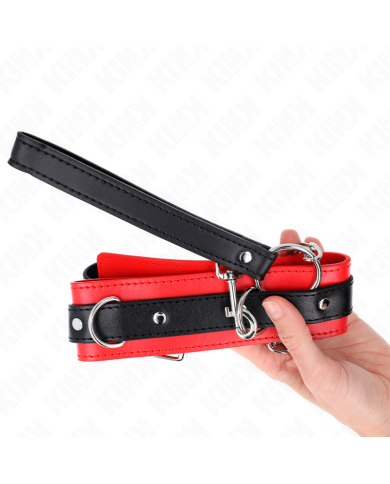 KINK COLLAR CON CORREA 65 CM MODELO BASICO MODELO 3 ROJO 53 X 5 CM