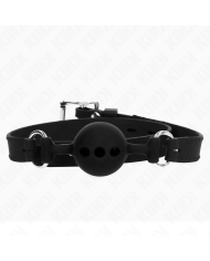 KINK MORDAZA 55 x 2 CM DE BOLA 4 CM DE SILICONA COMPLETA TALLA S NEGRO AJUSTABLE 35 51 CM