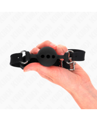 KINK MORDAZA 55 x 2 CM DE BOLA 4 CM DE SILICONA COMPLETA TALLA S NEGRO AJUSTABLE 35 51 CM