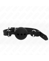 KINK MORDAZA 55 x 2 CM DE BOLA 5 CM DE SILICONA COMPLETA TALLA L NEGRO AJUSTABLE 35 51 CM