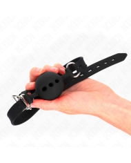 KINK MORDAZA 55 x 2 CM DE BOLA 5 CM DE SILICONA COMPLETA TALLA L NEGRO AJUSTABLE 35 51 CM