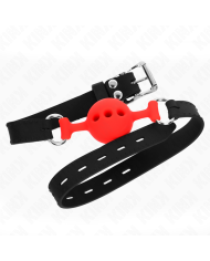 KINK MORDAZA 55 x 2 CM DE BOLA 4 CM DE SILICONA COMPLETA TALLA S ROJO AJUSTABLE 35 51 CM