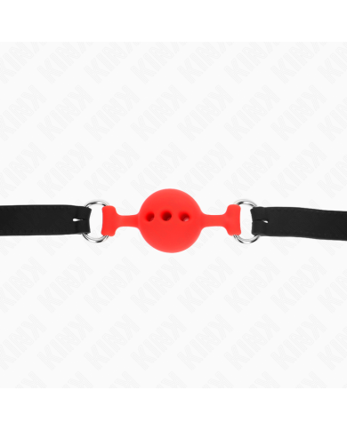 KINK MORDAZA 55 x 2 CM DE BOLA 4 CM DE SILICONA COMPLETA TALLA S ROJO AJUSTABLE 35 51 CM