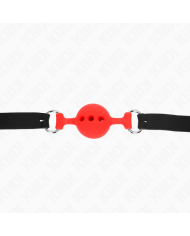 KINK MORDAZA 55 x 2 CM DE BOLA 4 CM DE SILICONA COMPLETA TALLA S ROJO AJUSTABLE 35 51 CM