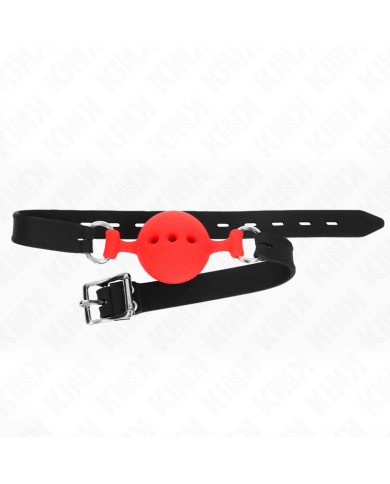 KINK MORDAZA 55 x 2 CM DE BOLA 45 CM DE SILICONA COMPLETA TALLA M ROJO AJUSTABLE 35 51 CM