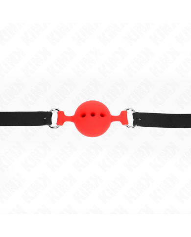 KINK MORDAZA 55 x 2 CM DE BOLA 45 CM DE SILICONA COMPLETA TALLA M ROJO AJUSTABLE 35 51 CM