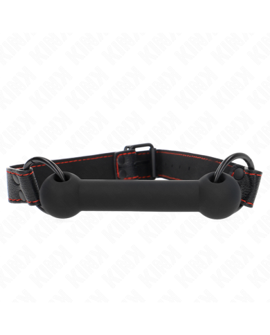 KINK MORDAZA FORMA DE HUESO CON CORREA POLIPIEL NEGRO AJUSTABLE 41 57 CM