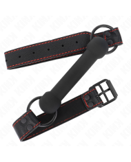 KINK MORDAZA FORMA DE HUESO CON CORREA POLIPIEL NEGRO AJUSTABLE 41 57 CM