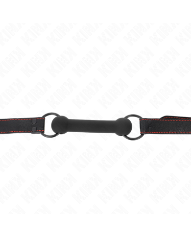 KINK MORDAZA FORMA DE HUESO CON CORREA POLIPIEL NEGRO AJUSTABLE 41 57 CM