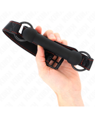 KINK MORDAZA FORMA DE HUESO CON CORREA POLIPIEL NEGRO AJUSTABLE 41 57 CM