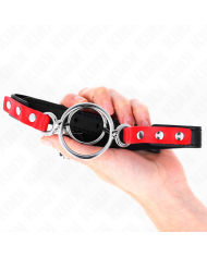 KINK MORDAZA CON MULTIPLES JUNTAS TORICAS 4 48 CM ROJO AJUSTABLE 38 X 56 CM