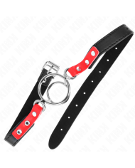 KINK MORDAZA CON MULTIPLES JUNTAS TORICAS 4 48 CM ROJO AJUSTABLE 38 X 56 CM