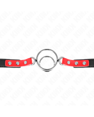 KINK MORDAZA CON MULTIPLES JUNTAS TORICAS 4 48 CM ROJO AJUSTABLE 38 X 56 CM