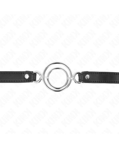 KINK MORDAZA CON MULTIPLES JUNTAS TORICAS 5 CM NEGRO 63 X 25 CM