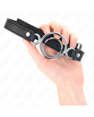 KINK MORDAZA CON MULTIPLES JUNTAS TORICAS 5 CM NEGRO 63 X 25 CM