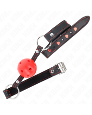KINK MORDAZA DE BOLA 45 CM ROJA DURA HUECA MODELO 2 65 x 25 CM