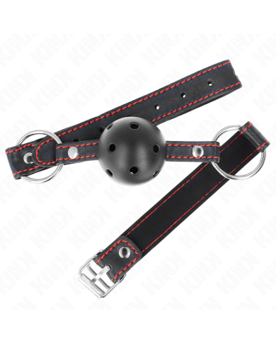 KINK MORDAZA DE BOLA 45 CM NEGRA DURA HUECA MODELO 2 65 x 25 CM