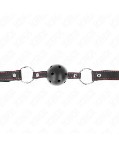 KINK MORDAZA DE BOLA 45 CM NEGRA DURA HUECA MODELO 2 65 x 25 CM