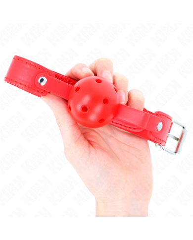 KINK MORDAZA DE BOLA 45 CM TRANSPIRABLE ROJO 65 x 25 CM