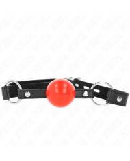 KINK MORDAZA DE BOLA 4 CM CON CANDADO BOLA ROJA CORREA NEGRA 60 x 2 CM