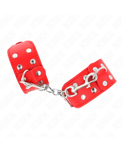 KINK MUNEQUERAS CON DOBLE LINEA DE TACHUELAS AJUSTABLE ROJO