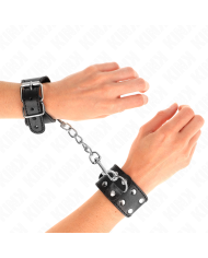KINK MUNEQUERAS CON DOBLE LINEA DE TACHUELAS AJUSTABLE NEGRO