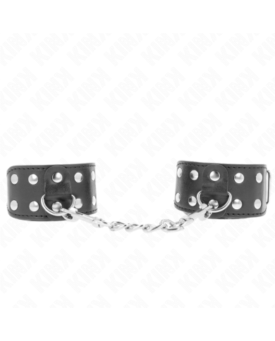 KINK MUNEQUERAS CON DOBLE LINEA DE TACHUELAS AJUSTABLE NEGRO