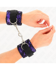 KINK MUNEQUERAS CORTAS DE ENCAJE TERCIOPELO Y UNION DE NYLON VIOLETA NEGRO 23 X 65 CM