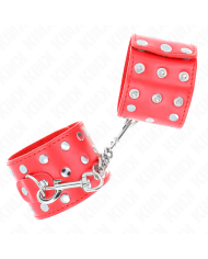 KINK MUNEQUERAS CON CIERRE A PRESION LLENO DE TACHUELAS AJUSTABLE ROJO 19 24 CM X 55 CM