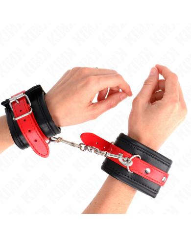 KINK MUNEQUERAS NEGRO CON CORREA ROJO AJUSTABLE 17 28 CM X 6 CM