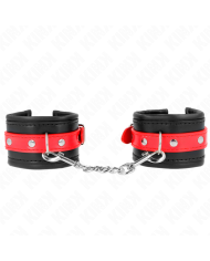 KINK MUNEQUERAS NEGRO CON CORREA ROJO AJUSTABLE 17 28 CM X 6 CM