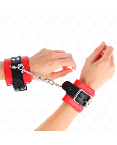 KINK MUNEQUERAS ROJO CON CORREA NEGRO AJUSTABLE 17 28 CM X 6 CM