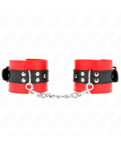 KINK MUNEQUERAS ROJO CON CORREA NEGRO AJUSTABLE 17 28 CM X 6 CM