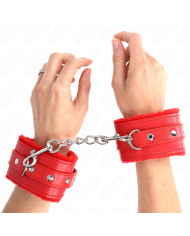 KINK MUNEQUERAS FORRADAS PREMIUM ROJO CON CORREA ROJO AJUSTABLE 17 29 CM X 6 CM