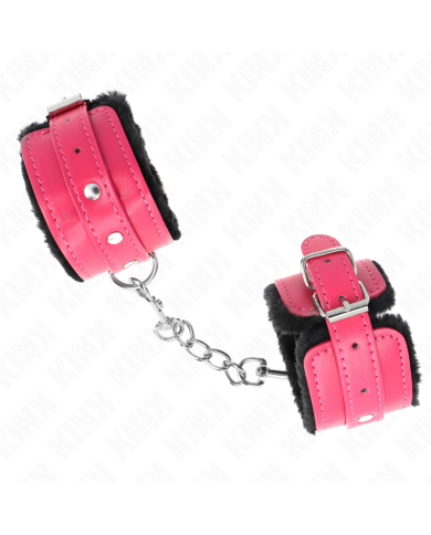 KINK MUNEQUERAS FORRADAS PREMIUM NEGRO CON CORREA FUCSIA AJUSTABLE 17 29 CM X 6 CM