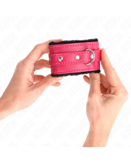 KINK MUNEQUERAS FORRADAS PREMIUM NEGRO CON CORREA FUCSIA AJUSTABLE 17 29 CM X 6 CM