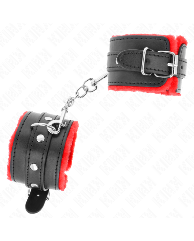 KINK MUNEQUERAS FORRADAS PREMIUM ROJO CON CORREA NEGRO AJUSTABLE 17 29 CM X 6 CM