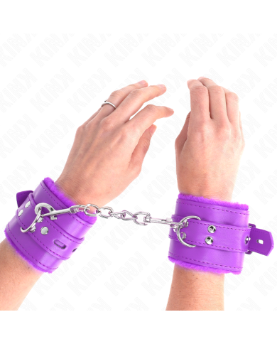 KINK MUNEQUERAS FORRADAS CON AGUJEROS CUADRADOS VIOLETA Y CORREA VIOLETA AJUSTABLE 17 29 CM X 6 CM