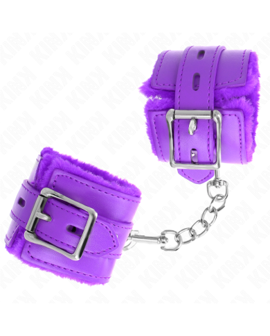 KINK MUNEQUERAS FORRADAS CON AGUJEROS CUADRADOS VIOLETA Y CORREA VIOLETA AJUSTABLE 17 29 CM X 6 CM