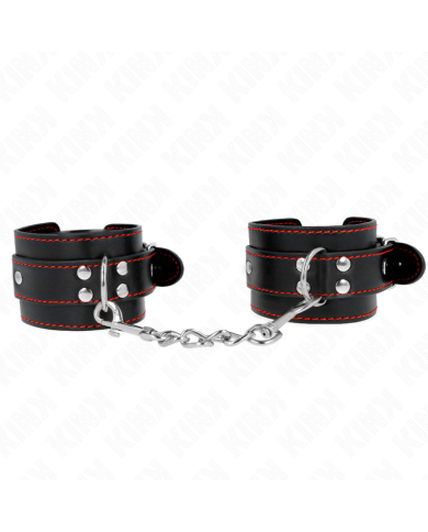 KINK MUNEQUERAS NEGRO CON DETALLES EN ROJO AJUSTABLE 20 28 CM X 55 CM