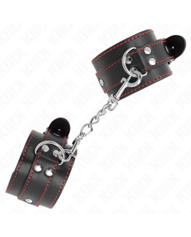 KINK MUNEQUERAS NEGRO CON DETALLES EN ROJO AJUSTABLE 20 28 CM X 55 CM