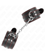KINK MUNEQUERAS NEGRO CON DETALLES EN ROJO AJUSTABLE 20 28 CM X 55 CM