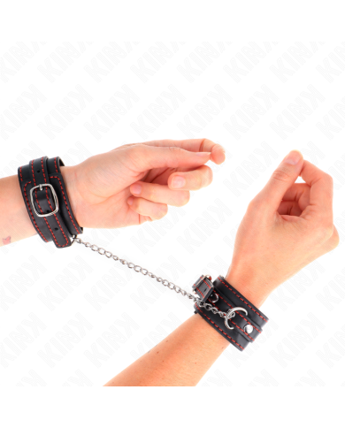 KINK MUNEQUERAS PEQUENA NEGRO CON DETALLES EN ROJO AJUSTABLE 14 24 CM X 35 CM