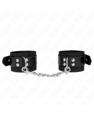 KINK MUNEQUERAS DE NYLON NEGRO CON CORREA CUERO NEGRO AJUSTABLE 19 29 CM X 51 CM