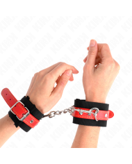 KINK MUNEQUERAS DE NYLON NEGRO CON CORREA POLIPIEL ROJO AJUSTABLE 19 24 CM X 55 CM